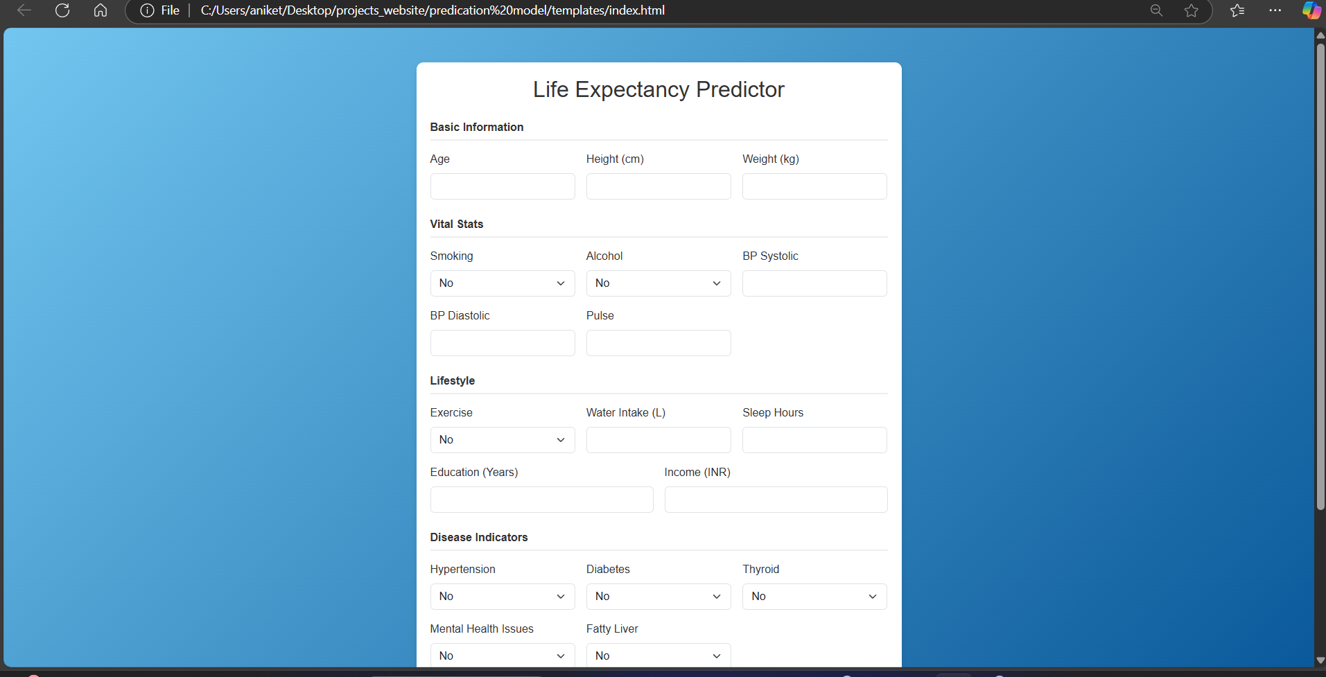 Movie Landing Page Screenshot